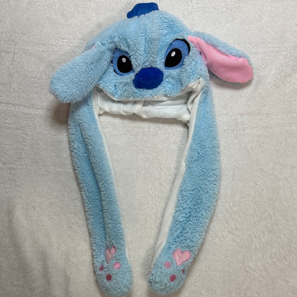 💙Stitch Blue Plush Hat- Ears Move !!